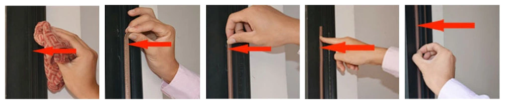 E Shape EPDM Sponge Rubber Sealing Weatherstrip Extrusion Profile for Wooden Door