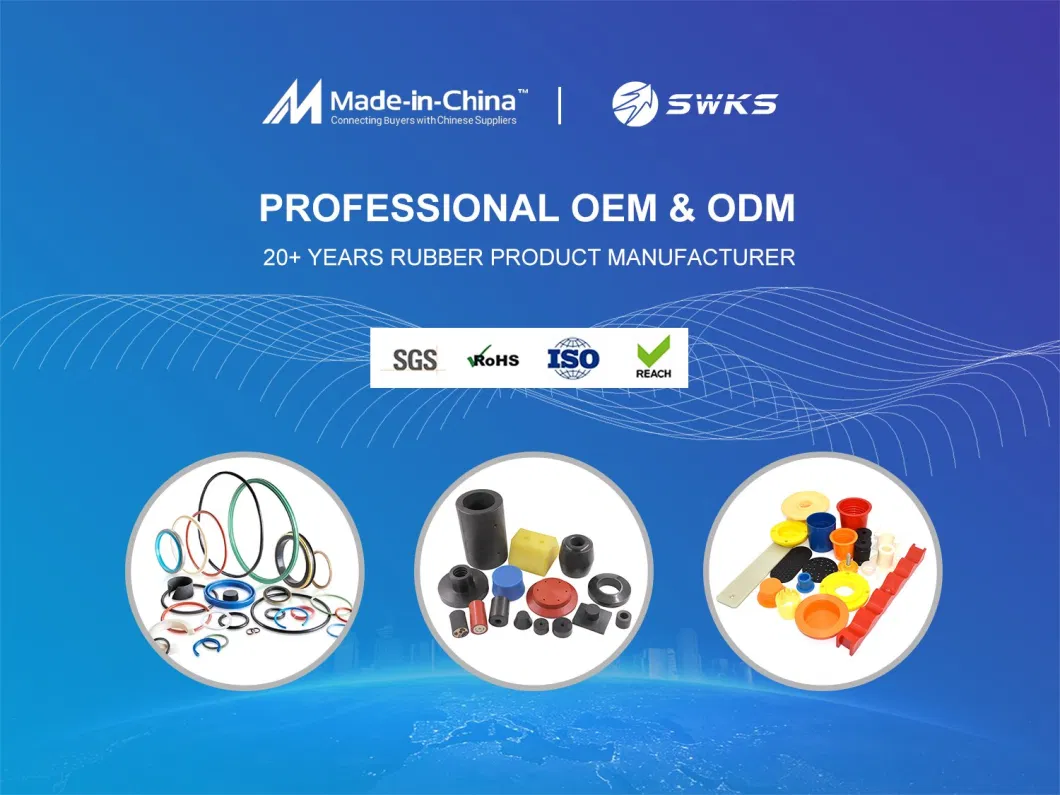 Swks Molded NBR Silicone Custom Rubber Mount Parts Molded Rubber Part FKM EPDM Rubber Parts