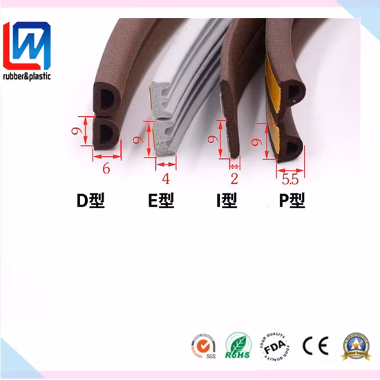 I P E D Type Sponge Rubber Extrusion Profile for Window and Door